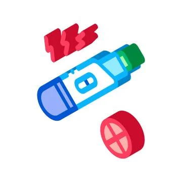 Negative Pregnancy Test isometric icon vector illustration Illustrazione stock