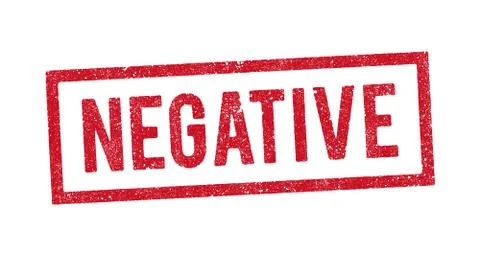 Negative red ink stamp Stock Illustration