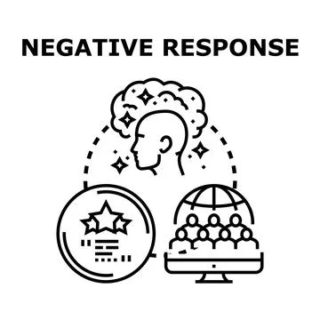 Negative response concept, feedback and evaluation problems Stock Illustration