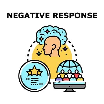 Negative response concept, feedback and evaluation problems Stock Illustration