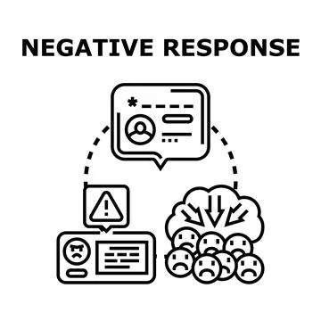 Negative response concept receiving critical feedback illustration Stock Illustration