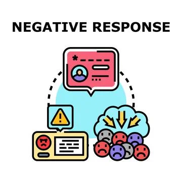 Negative response concept receiving critical feedback illustration Stock Illustration