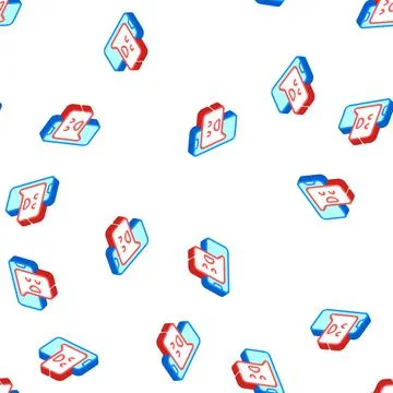 Negative review isometric icon vector isolated illustration Illustrazione stock