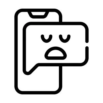 Negative review line icon vector isolated illustration Stock Illustration