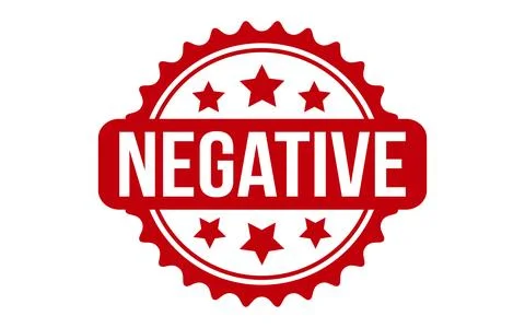 Negative Rubber Stamp Seal Vector Stock Illustration