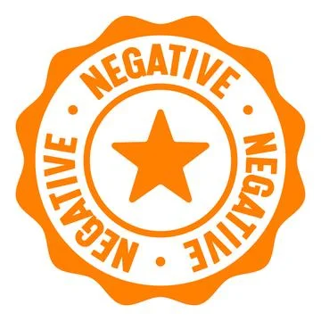 Negative seal badge. negative label sticker. Vector sign Stock Illustration