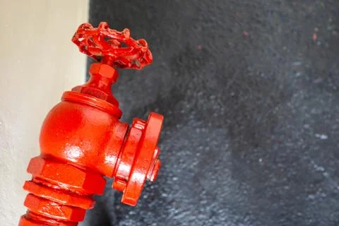 Negative space background of red hydrant Stock Photos