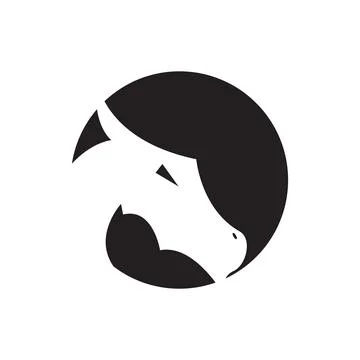 Negative space circle with dragon logo design, vector graphic symbol icon i.. Stock Illustration