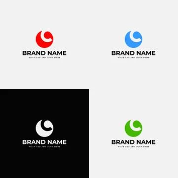 Negative Space Creative abstract modern Letter C vector line logo design. Min Stock Illustration