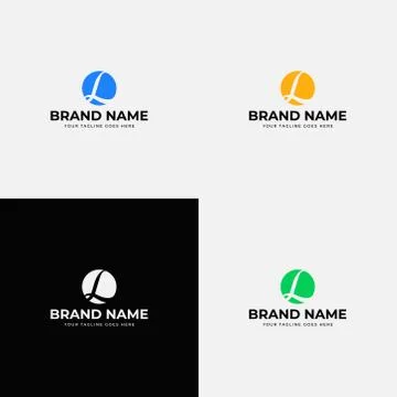Negative space creative abstract modern Initial Letter L logo design vector t Stock Illustration