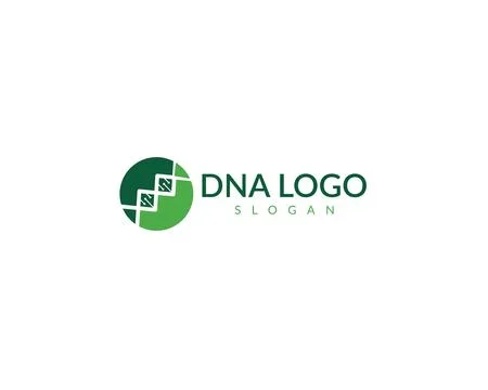 Negative Space DNA Logo Icon for Brand vector and editable	 Stock Illustration