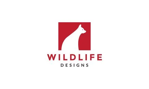 Negative space dog forest logo vector icon illustration design Stock Illustration