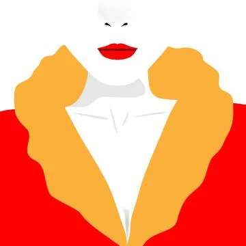 Negative Space Face Illustrazione stock