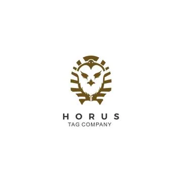 Negative space of horus Logo Stock Illustration