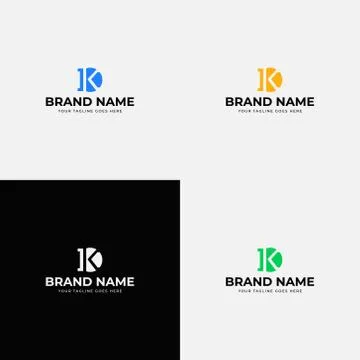 Negative space Initial letter k logo design vector template. K letter icon, s Stock Illustration