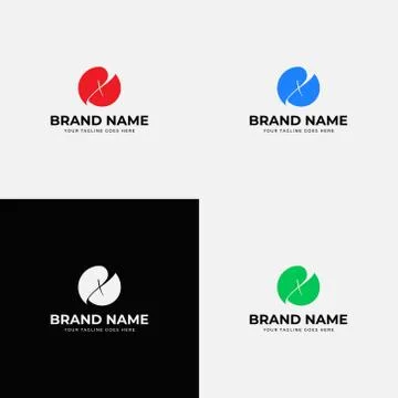 Negative space leaner style initial x letter logo design vector template. Pro Stock Illustration