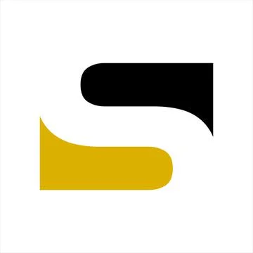 Negative space letter S logo vector Stock Illustration
