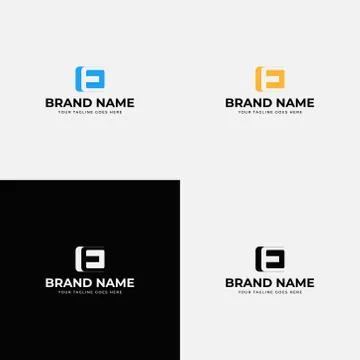 Negative space modern creative Circle Letter E Letter Logo Design Vector . Li Stock Illustration