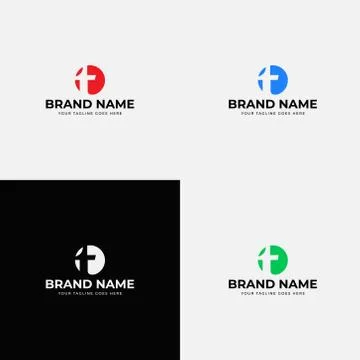 Negative space modern trendy abstract initial t letter logo design vector tem Stock Illustration