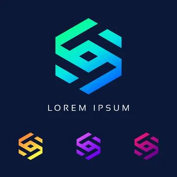 Negative space TT Letter logo Icon Polygon Shape. Stock Illustration