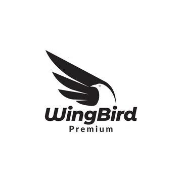 Negative space wings with eagle logo design vector graphic symbol icon sign.. Stock Illustration