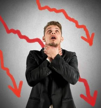 Negative statistic due to crisis Stock Photos