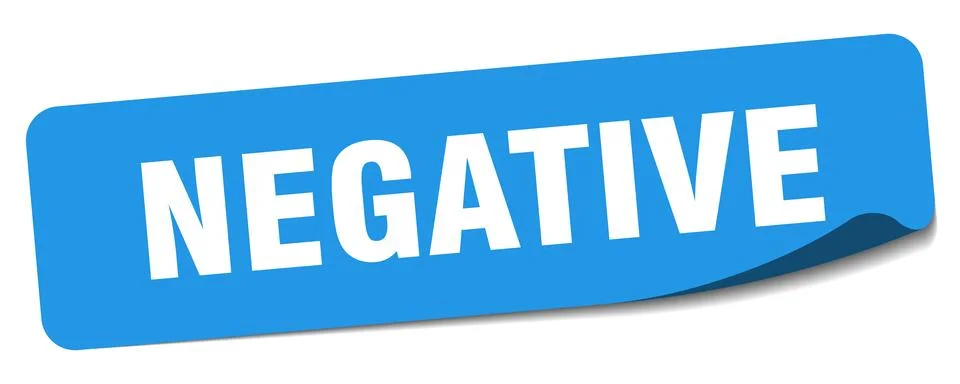 Negative sticker. negative label Stock Illustration