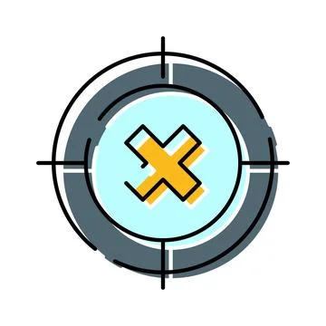 Negative target symbol with incorrect choice mark イラスト素材
