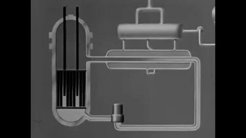 The negative temperature coefficient of reactivity maintains a constant average Vídeos de archivo 83919821