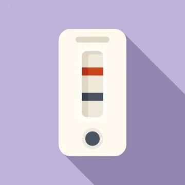 Negative test result icon flat vector. Medical sample 스톡 일러스트