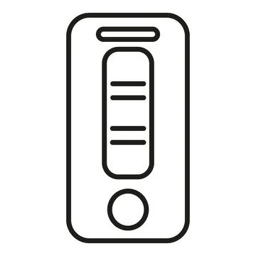 Negative test result icon outline vector. Medical sample Stock Illustration