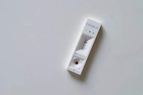 Negative test result by using rapid test device for COVID-19 novel coronavirus Stock Photos