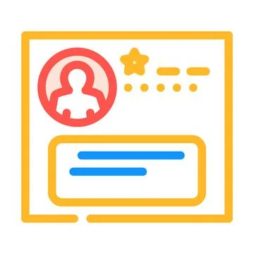 Negative testimonial color icon vector illustration Stock Illustration