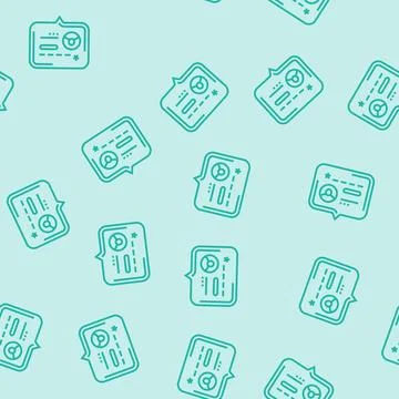 Negative testimonial customer line seamless pattern Stock Illustration
