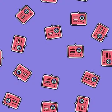 Negative testimonial customer vector seamless pattern Stock Illustration