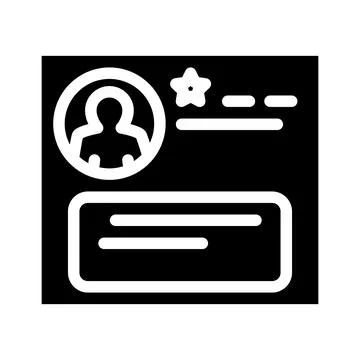 Negative testimonial glyph icon vector illustration Stock Illustration