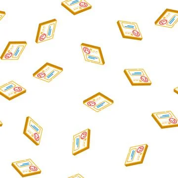 Negative testimonial isometric icon seamless pattern Stock Illustration