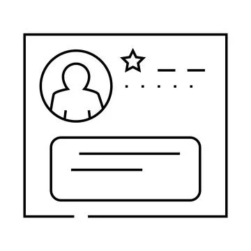 Negative testimonial line icon vector illustration 스톡 일러스트