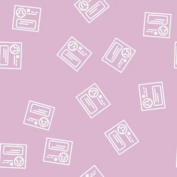Negative testimonial line vector seamless pattern Stock Illustration