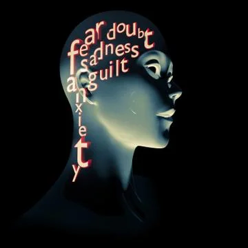 Negative Thoughts And Feelings Stock Illustration
