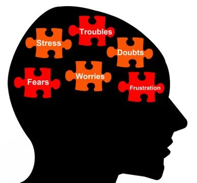 Negative thoughts Stock Illustration