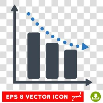 Negative Trend Eps Vector Icon Ilustración de archivo