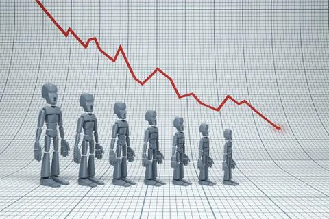 Negative trend Stock Illustration