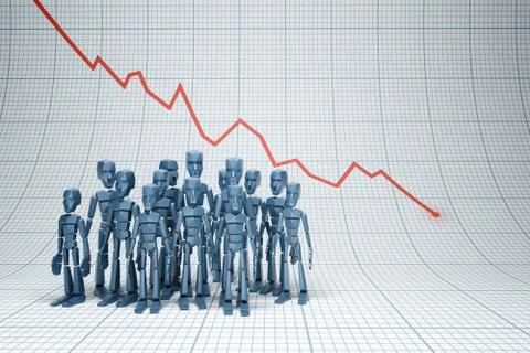 Negative trend Stock Illustration