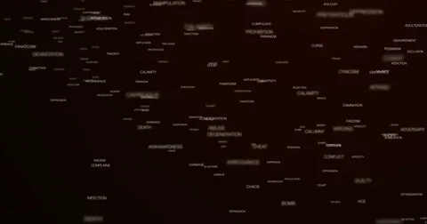 Negative Words Background 02 Stock Footage 78885762