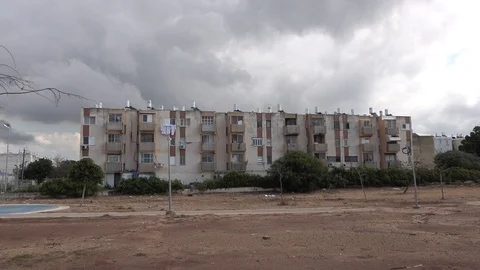 Neglected apartments block Stock Footage 103227222
