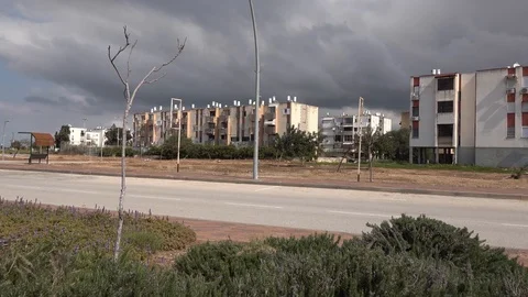 Neglected apartments blocks Stock Footage 103268514