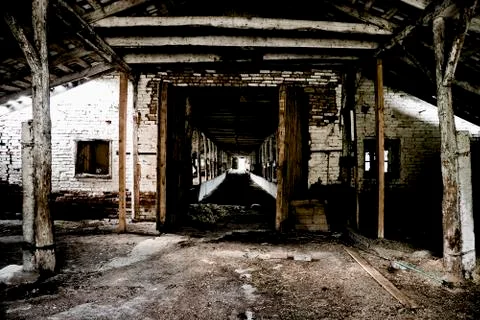 Neglected farm Foto stock