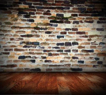 Neglected interior abstract architectural backdrop Stock Illustration