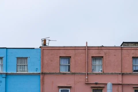 Neglected painted building Stock Photos